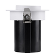 GloboStar® VIRGO-M 60306 Χωνευτό LED Spot Downlight TrimLess Φ11cm 12W 1560lm 36° AC 220-240V IP20 Φ11cm x Υ11.5cm - Στρόγγυλο - Λευκό με Μαύρο Κάτοπτρο - Φυσικό Λευκό 4500K - Bridgelux COB - 5 Years Warranty