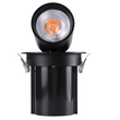 GloboStar® VIRGO-B 60313 Χωνευτό LED Spot Downlight TrimLess Φ13.5cm 20W 2500lm 36° AC 220-240V IP20 Φ13.5cm x Υ14cm - Στρόγγυλο - Μαύρο - Θερμό Λευκό 2700K - Bridgelux COB - 5 Years Warranty