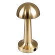 GloboStar® COCO 76512 Μοντέρνο Επιτραπέζιο Φωτιστικό Πορτατίφ LED 1.5W 105lm 120° DC 5V Επαναφορτιζόμενο με Μπαταρία Li-ion 1800mAh - Διακόπτη Αφής με 3 Εντάσεις Φωτισμού Θερμό Λευκό 2700K Dimmable - Φ10 x 22cm - Χρυσό