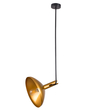 GloboStar® KATIE 00538 Μοντέρνο Φωτιστικό Οροφής Καμπάνα Μονόφωτο 1 x E27 IP20 Μαύρο & Χρυσό Μέταλλο - Μ30 x Π30 x Υ120cm