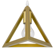 GloboStar® TRIANGLE 00610 Μοντέρνο Κρεμαστό Φωτιστικό Ράγα Πολύφωτο 5 x E27 IP20 Χρυσό Μέταλλο - Μ170 x Π22 x Y130cm