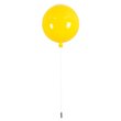 GloboStar® BALLOON 00651 Παιδικό Φωτιστικό Οροφής Μπάλα Μονόφωτο 1 x E27 IP20 Κίτρινο Πλαστικό με Ασημί Μέταλλο - Μ30 x Π30 x Υ33cm