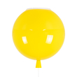 GloboStar® BALLOON 00651 Παιδικό Φωτιστικό Οροφής Μπάλα Μονόφωτο 1 x E27 IP20 Κίτρινο Πλαστικό με Ασημί Μέταλλο - Μ30 x Π30 x Υ33cm