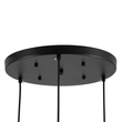 GloboStar® MONROE 00952 Μοντέρνο Κρεμαστό Φωτιστικό Μπάλα Τρίφωτο 3 x E27 IP20 Μαύρο Μέταλλο με Λευκό Γυαλί - Μ60 x Π60 x Υ50cm