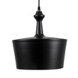 GloboStar® ROCKFORD 01287-A Μοντέρνο Κρεμαστό Φωτιστικό Καμπάνα Μονόφωτο 1 x E27 IP20 Μαύρο & Χρυσό Μέταλλο - Μ30 x Π30 x Y30cm