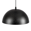 GloboStar® SOLANA 01301 Μοντέρνο Κρεμαστό Φωτιστικό Καμπάνα Μονόφωτο 1 x E27 IP20 Μαύρο & Χρυσό Μέταλλο - Μ30 x Π30 x Υ15cm