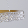 GloboStar® DIAMOND TRIO 61139 Κρεμαστό Φωτιστικό Δαχτυλίδι-Κύκλος LED CCT 120W 14723lm 360° AC 220-240V - Εναλλαγή Φωτισμού μέσω Τηλεχειριστηρίου All In One Ψυχρό 6000k+Φυσικό 4500k+Θερμό 2700k Dimmable Φ40+60+80cm - Χρυσό Βούρτσας - 3 Years Warranty