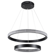 GloboStar® DIAMOND DUO 61150 Κρεμαστό Φωτιστικό Δαχτυλίδι-Κύκλος LED CCT 75W 8743lm 360° AC 220-240V - Εναλλαγή Φωτισμού μέσω Τηλεχειριστηρίου All In One Ψυχρό 6000k+Φυσικό 4500k+Θερμό 2700k Dimmable Φ40+60cm - Μαύρο - 3 Years Warranty
