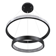 GloboStar® DIAMOND DUO 61150-DECO Κρεμαστό Φωτιστικό Δαχτυλίδι-Κύκλος LED CCT 75W 8743lm 360° AC 220-240V - Εναλλαγή Φωτισμού μέσω Τηλεχειριστηρίου All In One Ψυχρό 6000k+Φυσικό 4500k+Θερμό 2700k Dimmable Φ40+60cm - Μαύρο - 3 Years Warranty