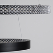 GloboStar® DIAMOND DUO 61150-DECO Κρεμαστό Φωτιστικό Δαχτυλίδι-Κύκλος LED CCT 75W 8743lm 360° AC 220-240V - Εναλλαγή Φωτισμού μέσω Τηλεχειριστηρίου All In One Ψυχρό 6000k+Φυσικό 4500k+Θερμό 2700k Dimmable Φ40+60cm - Μαύρο - 3 Years Warranty