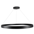GloboStar® VENOM 61182 Κρεμαστό Φωτιστικό Δαχτυλίδι-Κύκλος LED CCT 75W 8818lm 120° AC 220-240V - Εναλλαγή Φωτισμού μέσω Τηλεχειριστηρίου All In One Ψυχρό 6000K+Φυσικό 4500K+Θερμό 2700K Dimmable Φ100cm - Μαύρο - 3 Years Warranty