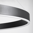 GloboStar® VENOM 61182 Κρεμαστό Φωτιστικό Δαχτυλίδι-Κύκλος LED CCT 75W 8818lm 120° AC 220-240V - Εναλλαγή Φωτισμού μέσω Τηλεχειριστηρίου All In One Ψυχρό 6000K+Φυσικό 4500K+Θερμό 2700K Dimmable Φ100cm - Μαύρο - 3 Years Warranty