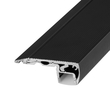 GloboStar® STAIR-PROFILE 70841-2M Προφίλ Αλουμινίου - Βάση & Ψύκτρα Ταινίας LED με Λευκό Γαλακτερό Κάλυμμα - Χρήση σε Σκαλοπάτια - Πατητό Κάλυμμα - Μαύρο - 2 Μέτρα - Μ200 x Π6 x Υ2.1cm