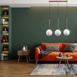GloboStar® MONROE 00955 Μοντέρνο Κρεμαστό Φωτιστικό Ράγα Τρίφωτο 3 x E27 IP20 Χρυσό Μέταλλο με Λευκό Γυαλί - Μ74 x Π25 x Υ50cm