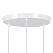 GloboStar® AVA 61573 Μοντέρνο Κρεμαστό Φωτιστικό Καμπάνα Τρίφωτο 3 x E27 IP20 Λευκό Μέταλλο με Μπεζ Ξύλο - Μ35 x Π35 x Υ130cm