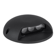 GLOBOSTAR® STEP-LUNA 90617 Αρχιτεκτονικό Φωτιστικό Διαδρόμου/Σκαλοπατιού LED 3W 345lm 10° DC 24V Αδιάβροχο IP65 Φυσικό Λευκό 4500K Dimmable - Μαύρο - Φ12 x Υ3cm - 3 Χρόνια Εγγύηση
