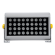GloboStar® FLOOD-HENA 90639 Προβολέας Wall Washer για Φωτισμό Κτιρίων LED 36W 3240lm 30° AC 220-240V Αδιάβροχο IP65 Μ30 x Π6 x Υ17cm Θερμό Λευκό 3000K - Ασημί - 3 Years Warranty