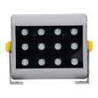GloboStar® FLOOD-HENA 90641 Προβολέας Wall Washer για Φωτισμό Κτιρίων LED 24W 2400lm 30° DC 24V Αδιάβροχο IP65 Μ22.5 x Π6 x Υ16.5cm Πολύχρωμο RGB DMX512 - Ασημί - 3 Years Warranty