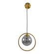 GloboStar® VIENNA 00923 Μοντέρνο Επιτοίχιο Φωτιστικό Απλίκα Μονόφωτο 1 x E27 IP20 Χρυσό Μέταλλο με Ασημί Γυαλί - Μ25 x Π23 x Υ27cm
