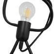 GloboStar® FIGURE 10001655 Παιδικό Κρεμαστό Φωτιστικό Φιγούρα Τρίφωτο 3 x E27 IP20 Μαύρο Μέταλλο - Μ45 x Π45 x Υ40cm