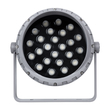 GloboStar® FLOOD-MENA 90644 Προβολέας Wall Washer με Αντιθαμβωτική Γρίλια για Φωτισμό Κτιρίων LED 24W 2160lm 30° AC 220-240V Αδιάβροχο IP65 Φ23 x Υ18cm Θερμό Λευκό 3000K - Ασημί - 3 Years Warranty