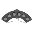GLOBOSTAR® TREELIGHT-GINA 90679 Κυρτή Μπάρα Φωτισμού Wall Washer για Φυτά - Δέντρα LED 6W 660lm 30° DC 24V Αδιάβροχο IP65 Θερμό Λευκό 2700K Dimmable - Γκρι Ανθρακί - Μ18 x Π3.5 x Υ7cm - 3 Χρόνια Εγγύηση