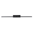 GloboStar® ELLIS 60444 Μοντέρνο Φωτιστικό Τοίχου - Απλίκα Καθρέπτη Μπάνιου - Πίνακα LED 12W 1400lm 120° AC 220-240V IP44 Μ60 x Π16 x Υ6cm - Φυσικό Λευκό 4500K - Μαύρο - 3 Χρόνια Εγγύηση