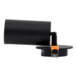 GloboStar® LEO 60350 Χωνευτό Κινούμενο Στρόγγυλο Φωτιστικό Σποτ Αλουμινίου με Ντουί GU10 AC 220-240V IP20 Φ6 x Υ17cm - Μαύρο - 5 Years Warranty