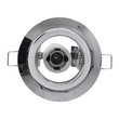GloboStar® ALIBA 77843 Χωνευτή Στρογγυλή Μεταλλική Βάση Μπετού για Λάμπα R50 με Ντουί E14 AC 220-240V IP20 Φ9.2 x Υ9.5cm - Νίκελ - 5 Years Warranty