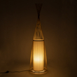 GloboStar® AZORES 01755 Boho Επιδαπέδιο Φωτιστικό Μονόφωτο 1 x E27 IP20 Μπεζ Ξύλο - Μ40 x Π40 x Υ150cm