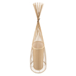 GloboStar® AZORES 01755 Boho Επιδαπέδιο Φωτιστικό Μονόφωτο 1 x E27 IP20 Μπεζ Ξύλο - Μ40 x Π40 x Υ150cm