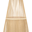 GloboStar® AZORES 01755 Boho Επιδαπέδιο Φωτιστικό Μονόφωτο 1 x E27 IP20 Μπεζ Ξύλο - Μ40 x Π40 x Υ150cm