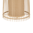 GloboStar® AZORES 01755 Boho Επιδαπέδιο Φωτιστικό Μονόφωτο 1 x E27 IP20 Μπεζ Ξύλο - Μ40 x Π40 x Υ150cm