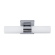 GloboStar® ANAIS 60410 Μοντέρνο Φωτιστικό Τοίχου - Απλίκα Καθρέπτη Μπάνιου - Πίνακα 2 x G9 270° AC 220-240V IP44 Μ34 x Π12 x Υ11cm - Χρώμιο Νίκελ - 5 Χρόνια Εγγύηση