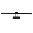 GloboStar® LAURA 60424 Μοντέρνο Φωτιστικό Τοίχου - Απλίκα Καθρέπτη Μπάνιου - Πίνακα LED 12W 1400lm 120° AC 220-240V IP44 Μ60 x Π27 x Υ13cm - Φυσικό Λευκό 4500K - Μαύρο - 3 Χρόνια Εγγύηση