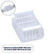GloboStar® 70689 Ενωτικός Σύνδεσμος για Πολύχρωμη Ταινία LED RGB+CCT 12mm 6 PIN σε Πολύχρωμη Ταινία LED RGB+CCT 12mm 6 PIN Μ1.9 x Π1.5 x Υ0.7cm Διάφανο