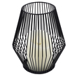 GloboStar® CANDLE 76494 Διακοσμητικό Realistic Κερί με LED Εφέ Κινούμενης Φλόγας - Μπαταρίας 2 x AA (Δεν Συμπεριλαμβάνονται) & Ασύρματο Χειριστήριο IR Θερμό Λευκό 2700K Dimmable Μαύρο Φ16 x Υ18cm