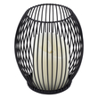 GloboStar® CANDLE 76495 Διακοσμητικό Realistic Κερί με LED Εφέ Κινούμενης Φλόγας - Μπαταρίας 2 x AA (Δεν Συμπεριλαμβάνονται) & Ασύρματο Χειριστήριο IR Θερμό Λευκό 2700K Dimmable Μαύρο Φ14 x Υ16cm