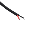 GloboStar® 70749 Καλώδιο Τροφοδοσίας DC 2 Μέτρων από Jack Male 2.1x5.5mm σε 2 x 0.3mm Ατερμάτιστο Καλώδιο Μ200 x Π1.1cm Μαύρο
