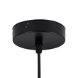 GloboStar® HAMBURG 00591 Μοντέρνο Κρεμαστό Φωτιστικό Μπάλα Μονόφωτο 1 x E14 IP20 Μαύρο Μέταλλο με Λευκό Γυαλί - Μ25 x Π20 x Υ50cm