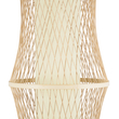 GloboStar® HIBISCUS 01783 Boho Κρεμαστό Φωτιστικό Πλέγμα Μονόφωτο 1 x E27 IP20 Μπεζ Ξύλο - Μ35 x Π35 x Υ150cm