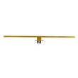 GloboStar® NINA 60421 Μοντέρνο Φωτιστικό Τοίχου - Απλίκα Καθρέπτη Μπάνιου - Πίνακα LED 12W 1400lm 120° AC 220-240V IP44 Μ60 x Π10.5 x Υ4cm - Φυσικό Λευκό 4500K - Χρυσό - 3 Χρόνια Εγγύηση