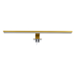 GloboStar® NINA 60421 Μοντέρνο Φωτιστικό Τοίχου - Απλίκα Καθρέπτη Μπάνιου - Πίνακα LED 12W 1400lm 120° AC 220-240V IP44 Μ60 x Π10.5 x Υ4cm - Φυσικό Λευκό 4500K - Χρυσό - 3 Χρόνια Εγγύηση