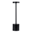 GloboStar® JOJO 76520 Μοντέρνο Επιτραπέζιο Φωτιστικό Πορτατίφ LED 1.5W 105lm 120° DC 5V Επαναφορτιζόμενο με Μπαταρία Li-ion 1800mAh - Διακόπτη Αφής με 3 Εναλλαγές Φωτισμού CCT Θερμό - Φυσικό - Ψυχρό 1500K - 4500K - 6000K Dimmable - D8 x H34cm - Μαύρο