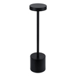 GloboStar® JOJO 76520 Μοντέρνο Επιτραπέζιο Φωτιστικό Πορτατίφ LED 1.5W 105lm 120° DC 5V Επαναφορτιζόμενο με Μπαταρία Li-ion 1800mAh - Διακόπτη Αφής με 3 Εναλλαγές Φωτισμού CCT Θερμό - Φυσικό - Ψυχρό 1500K - 4500K - 6000K Dimmable - D8 x H34cm - Μαύρο