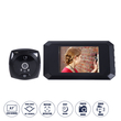 GloboStar® 86063 Επαναφορτιζόμενη Ψηφιακή Έξυπνη Camera Εξώπορτας 90° Μοιρών με Έγχρωμη Οθόνη 4.1 Inches - USB - Νυχτερινή Όραση με LED IR - Κουδούνι - Μαύρο