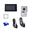 GloboStar® 86061 Σετ Θυροτηλεόρασης με Έγχρωμη Οθόνη Αφής 7 και Κάμερα 1080P HD & 4 Επαγωγικά Κλειδιά για Ηλεκτρονικές Κλειδαριές - Μαύρο - Ασημί