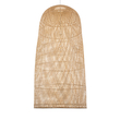 GloboStar® CALERO 00670 Boho Κρεμαστό Φωτιστικό Καμπάνα Μονόφωτο 1 x E27 IP20 Μπεζ Ξύλο - Μ60 x Π60 x Y120cm