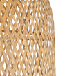 GloboStar® CALERO 00670 Boho Κρεμαστό Φωτιστικό Καμπάνα Μονόφωτο 1 x E27 IP20 Μπεζ Ξύλο - Μ60 x Π60 x Y120cm
