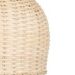 GloboStar® BERMUDA 01708 Boho Κρεμαστό Φωτιστικό Καμπάνα Μονόφωτο 1 x E27 IP20 Μπεζ Ξύλο - Μ31 x Π31 x Y22cm